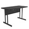 Correll Rectangle Computer or Training Desk Height Work Station, 24" W, 48" L, 29" H, Black Granite WS2448-07 - alternate 4